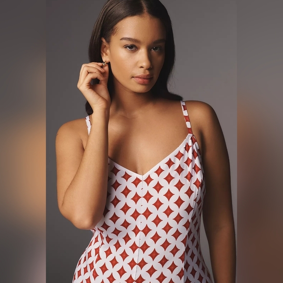 *NWT!* Universal Standard Cooling Cupro Slip Dress In Morningstar Red - Size S - Picture 5 of 6